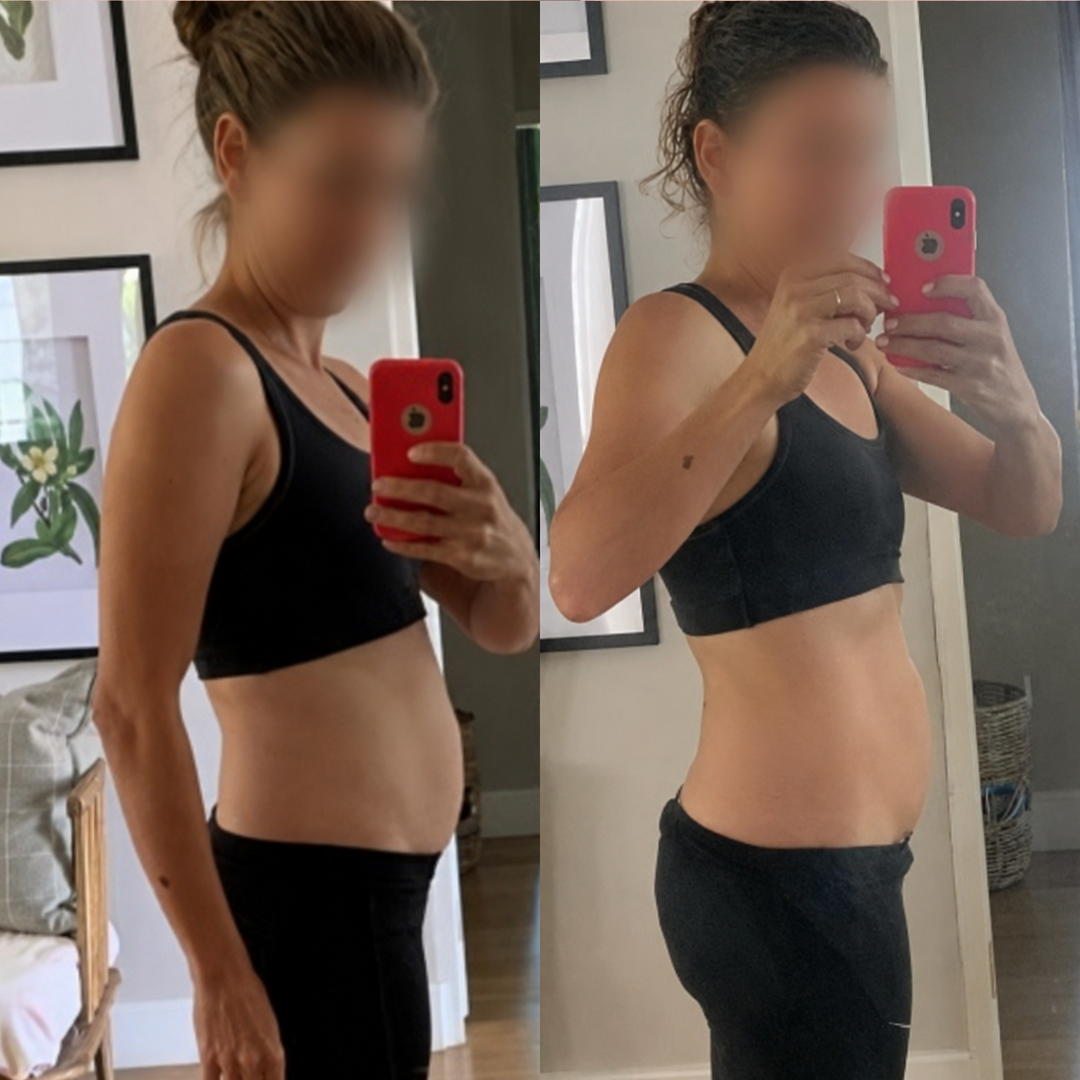 Real client transformation 1, shown before and after